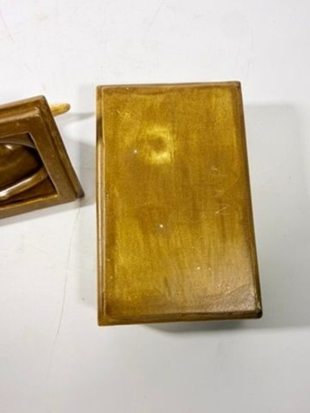 Trinket Cigar Box Duck Vintage Ceramic Hand Painted Mold Desk Dresser Accessorie - Picture 13 of 13